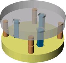 CAD model of a 3-DOF Tip/Tilt/Z steering mirror